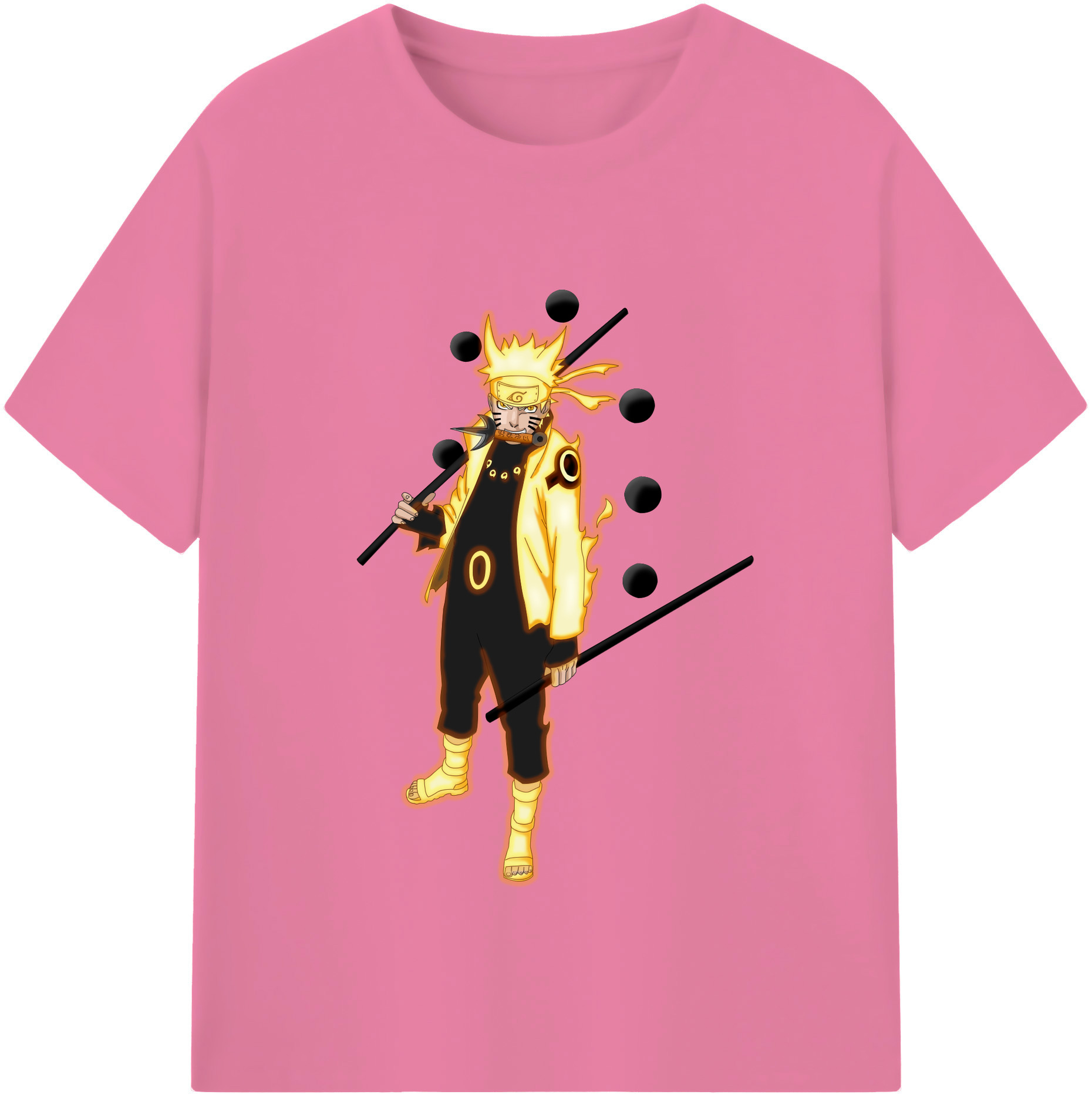 （画像用） NARUTO -ナルト- うずまき ナルト Uzumaki Naruto 綿100％半袖Tシャツ（フロントプリント）